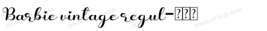 Barbie vintage regul字体转换